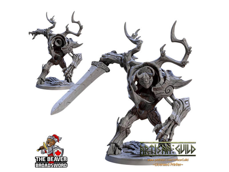 Barkwraith Primordial D, Ent, Monster, Fey, Dryad, DnD, Elven- High Quality Resin Printed 28mm 32mm Tabletop Miniature, Tough Figurine-1