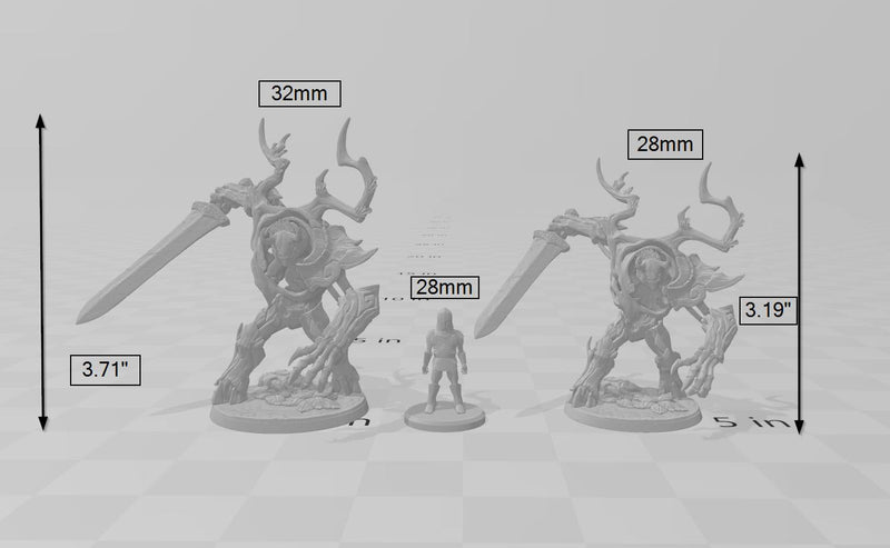 Barkwraith Primordial D, Ent, Monster, Fey, Dryad, DnD, Elven- High Quality Resin Printed 28mm 32mm Tabletop Miniature, Tough Figurine-2