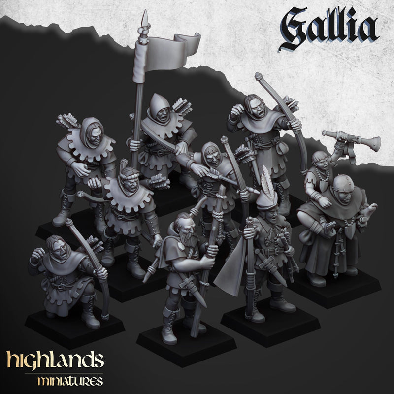 The Peasant Uprising mini set - 28/32mm Scale Premium Resin Models for Wargaming and RPG, DnD, Human, Gallia Durable High Quality Cavalry-3