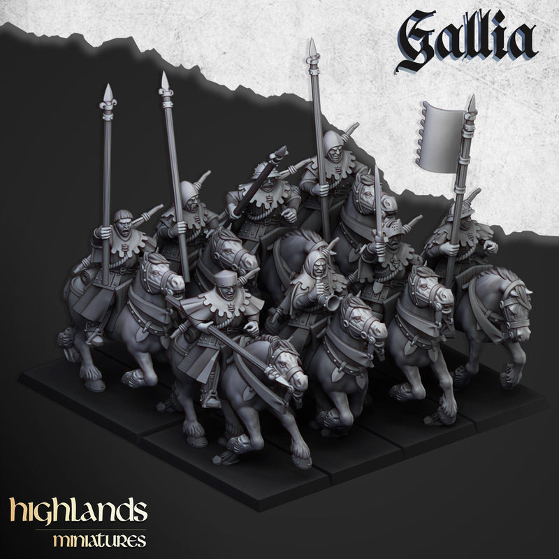 The Peasant Uprising mini set - 28/32mm Scale Premium Resin Models for Wargaming and RPG, DnD, Human, Gallia Durable High Quality Cavalry-4
