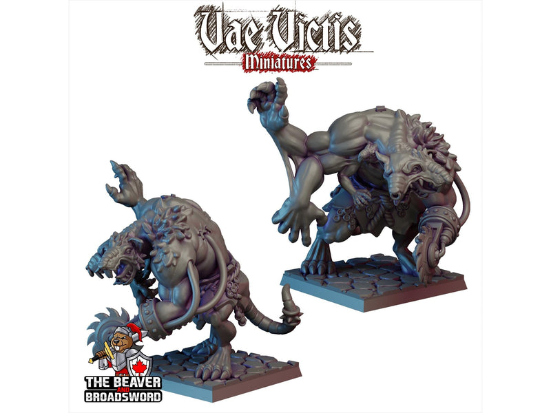 Giant Rat C Mini - Monster, Mutant, Wererat, DnD, Fantasy- High Quality Resin Printed 28mm 32mm Tabletop Miniatures, Tough Figurine-1