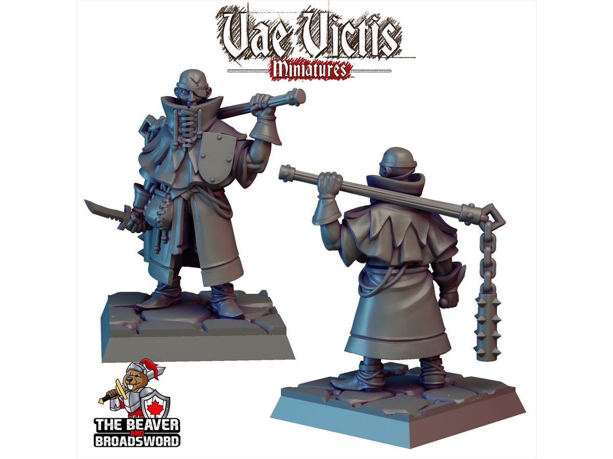 Merciless Bandit mini Human Fighter Rogue - DnD, Fantasy, Medieval, High Quality Resin Printed 28mm 32mm Tabletop Miniatures Tough Figurine