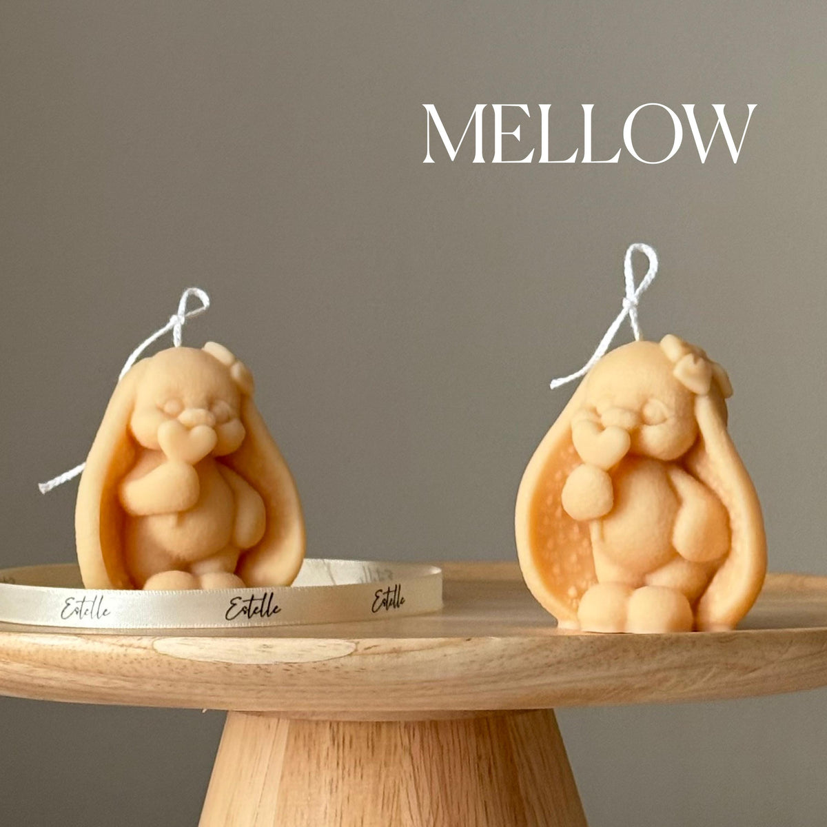 Tiny Bunny Soy Candle: Handmade Easter Decor-4