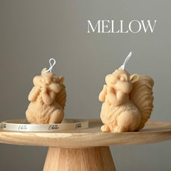 Handmade Squirrel Soy Candle | Sculptural Home Decor-4