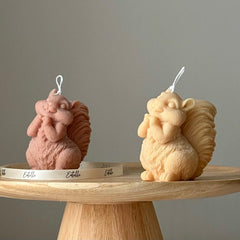 Handmade Squirrel Soy Candle | Sculptural Home Decor-1