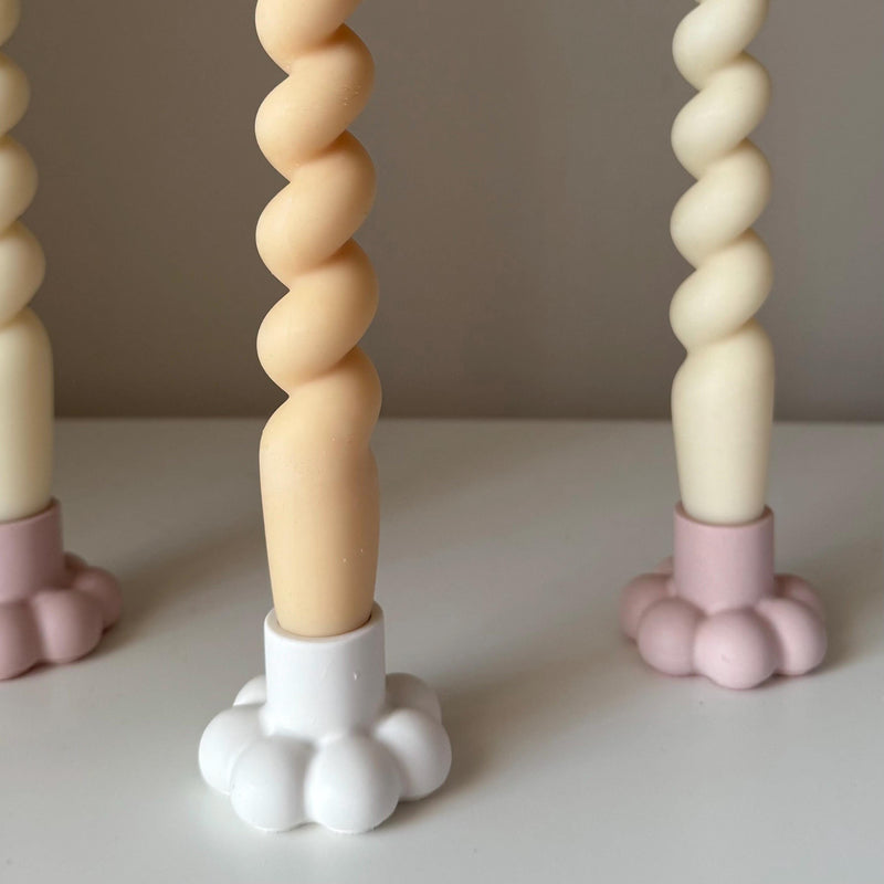 Flower Candlestick Holder: Jesmonite Table Decor-2
