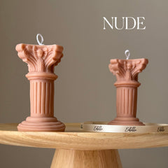 Tiny Column Soy Candle: Handmade Sculptural Home Decor-2