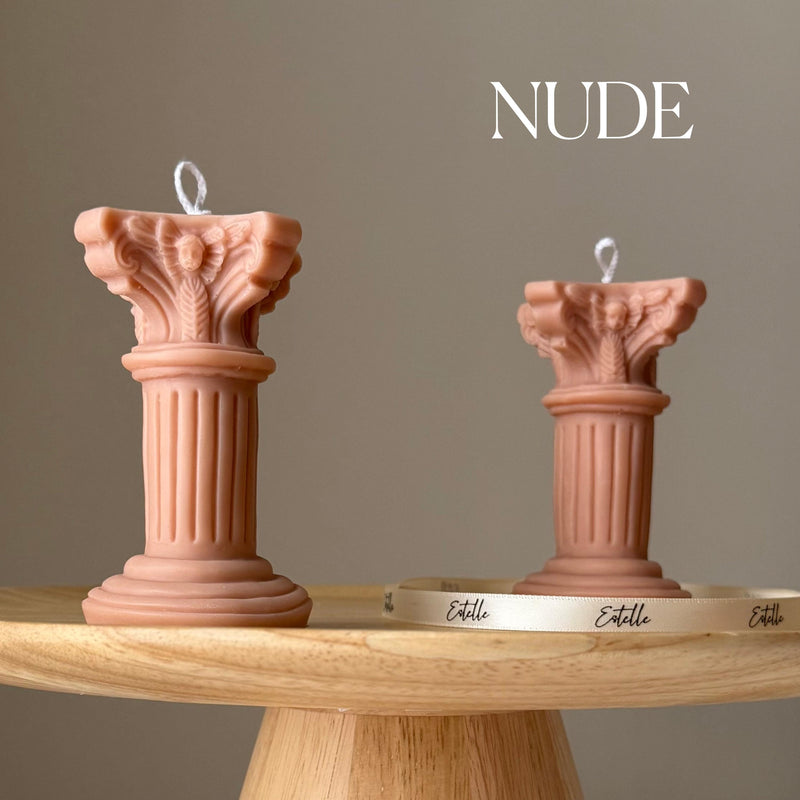 Tiny Column Soy Candle: Handmade Sculptural Home Decor-2