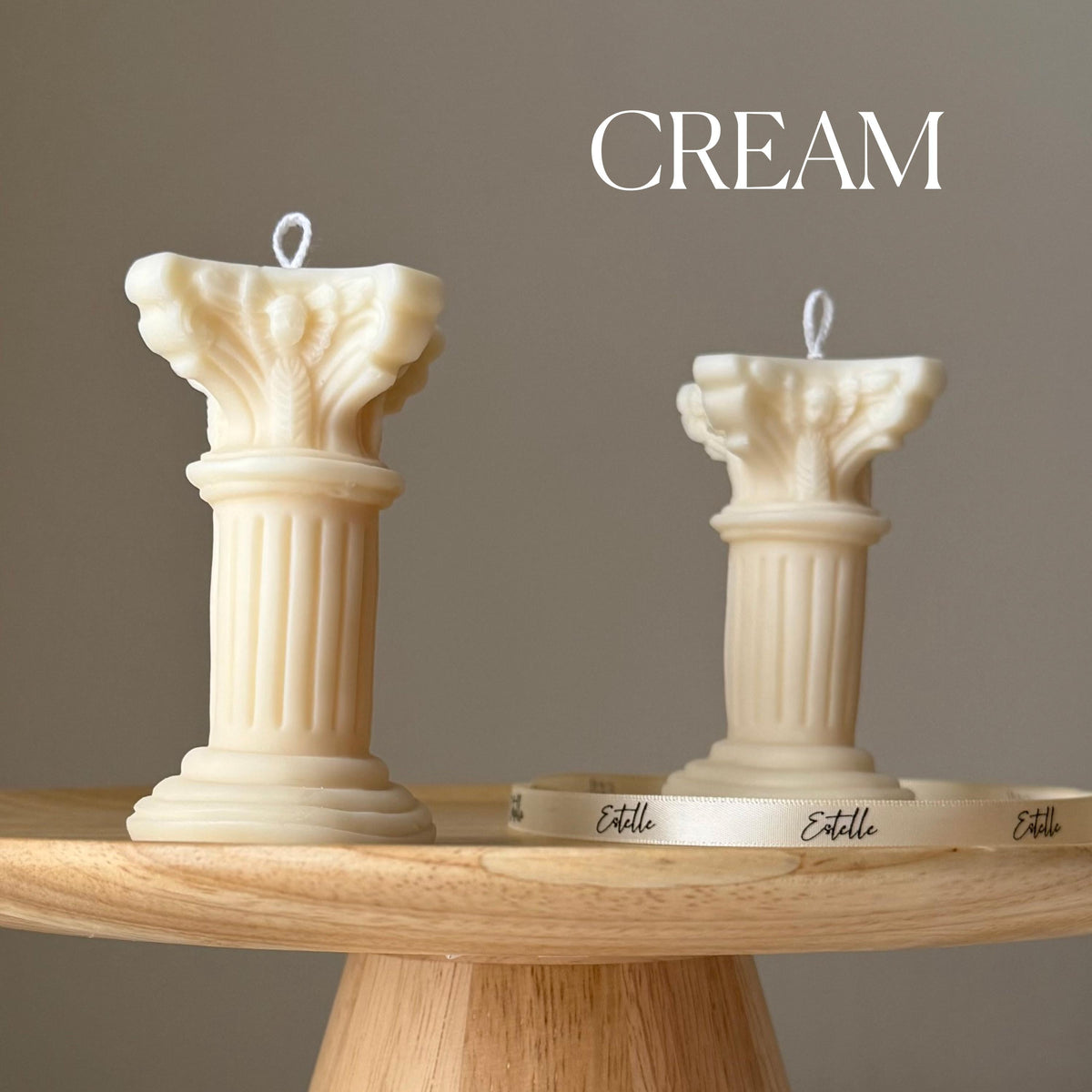 Tiny Column Soy Candle: Handmade Sculptural Home Decor-3