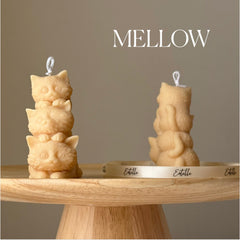 Sculptural Tiny Kittens Candle: Handmade Soy Wax Home Decor-4