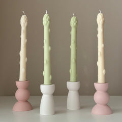 Asparagus Taper Candle: Handmade Soy Wax Dinner Candle-1