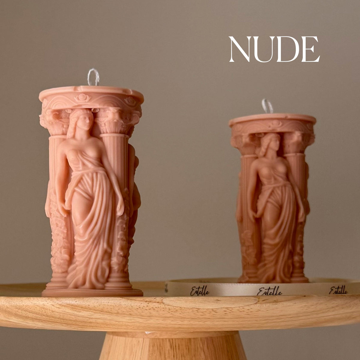 Caryatid Greek Column Soy Candle: Handmade Home Decor-2