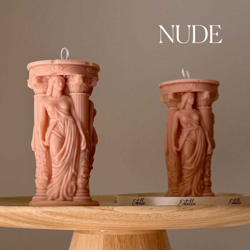 Caryatid Greek Column Soy Candle: Handmade Home Decor-2