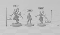 Barkwraith Spriggan B DnD Mini, Fighter, Fey, Dryad, Elven- High Quality Resin Printed DnD 28mm 32mm Tabletop Miniature, Tough Figurine-2
