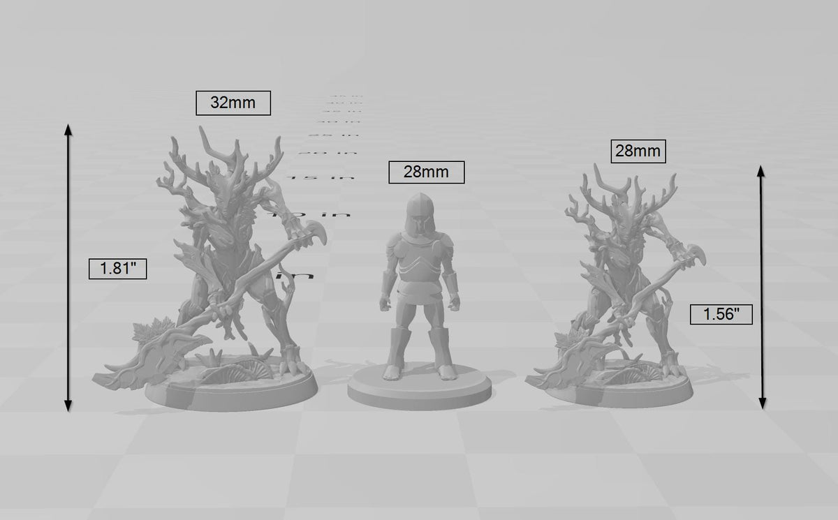 Barkwraith Spriggan C, Fighter, Monster, Fey, Ranger, DnD, Elven- High Quality Resin Printed 28mm 32mm Tabletop Miniature, Tough Figurine