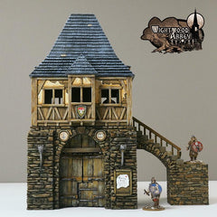 Gatehouse - Whitewood Abbey Set | Diorama | DnD | Wargaming | Building | Village | Town -  High Quality 3D Printed, 15mm, 28mm, 32mm-1