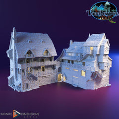 Last Hearth Complete Set Bundle | Diorama | DnD | Wargaming | Building | Village | Town | Inn - High Quality 3D Printed, 15mm, 28mm, 32mm-2