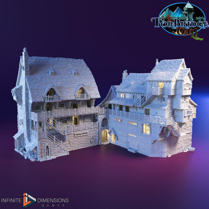 Last Hearth Complete Set Bundle | Diorama | DnD | Wargaming | Building | Village | Town | Inn - High Quality 3D Printed, 15mm, 28mm, 32mm-2