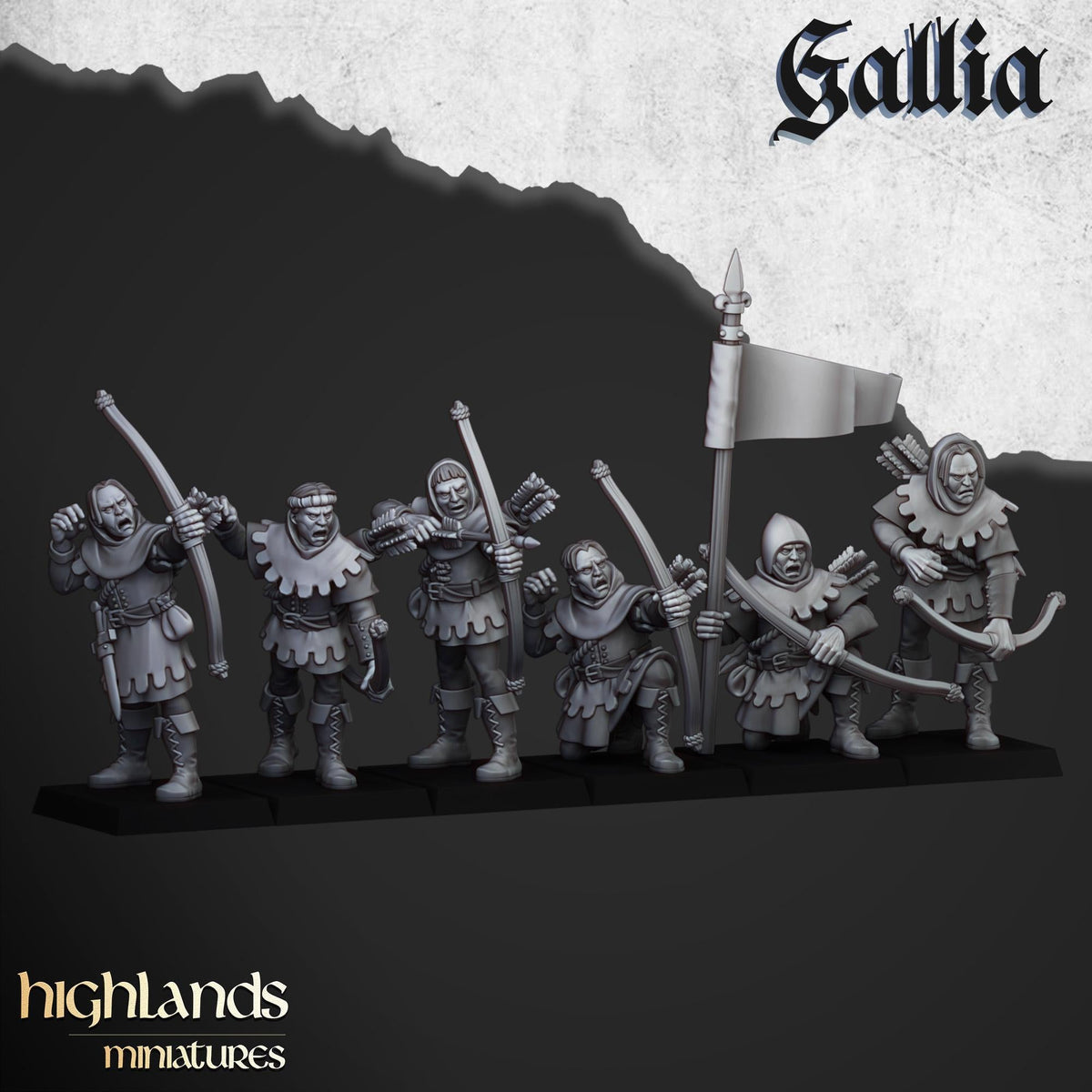 Sherwood Archers - 28/32mm Scale Premium Resin Models for Wargaming and ttRPG, DnD, Human, Gallia, Durable, High Quality, Archer Unit, Hero-2
