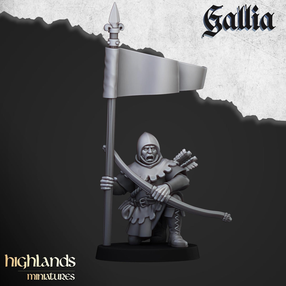 Sherwood Archers - 28/32mm Scale Premium Resin Models for Wargaming and ttRPG, DnD, Human, Gallia, Durable, High Quality, Archer Unit, Hero-5