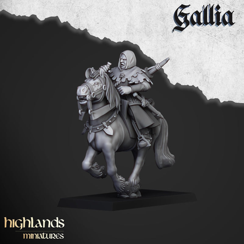 Mounted Men at Arms mini set - 28/32mm Scale Premium Resin Models for Wargaming and RPG, DnD, Human, Gallia, Durable, High Quality Cavalry-5