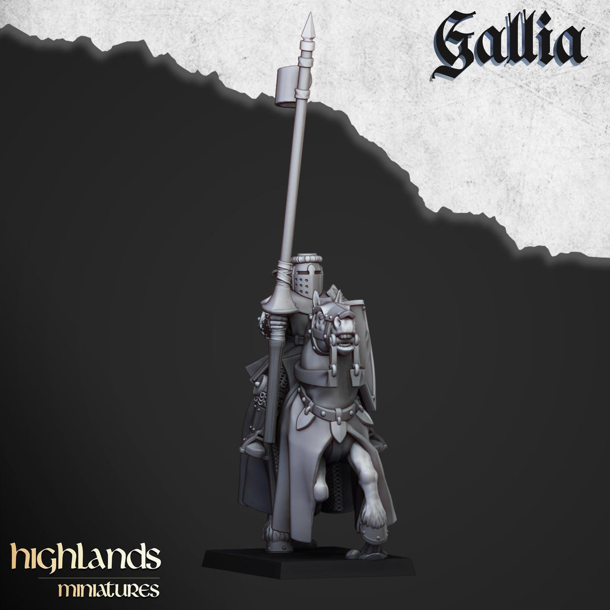 Young Knights of Gallia mini set - 28/32mm Scale Premium Resin Models for Wargaming and RPG, DnD, Human, Gallia Durable High Quality Cavalry-6
