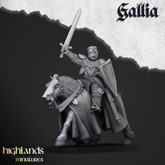 Young Knights of Gallia mini set - 28/32mm Scale Premium Resin Models for Wargaming and RPG, DnD, Human, Gallia Durable High Quality Cavalry-10