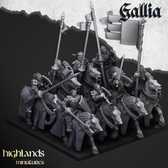 Young Knights of Gallia mini set - 28/32mm Scale Premium Resin Models for Wargaming and RPG, DnD, Human, Gallia Durable High Quality Cavalry-1