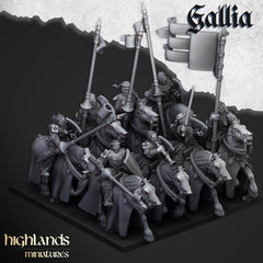 The Peasant Uprising mini set - 28/32mm Scale Premium Resin Models for Wargaming and RPG, DnD, Human, Gallia Durable High Quality Cavalry-2