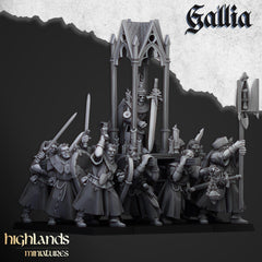 Join the Pilgrimage! Gallia mini set - 28/32mm Scale Premium Resin Models for Wargaming and RPG, DnD, Human, Durable High Quality Miniatures-4