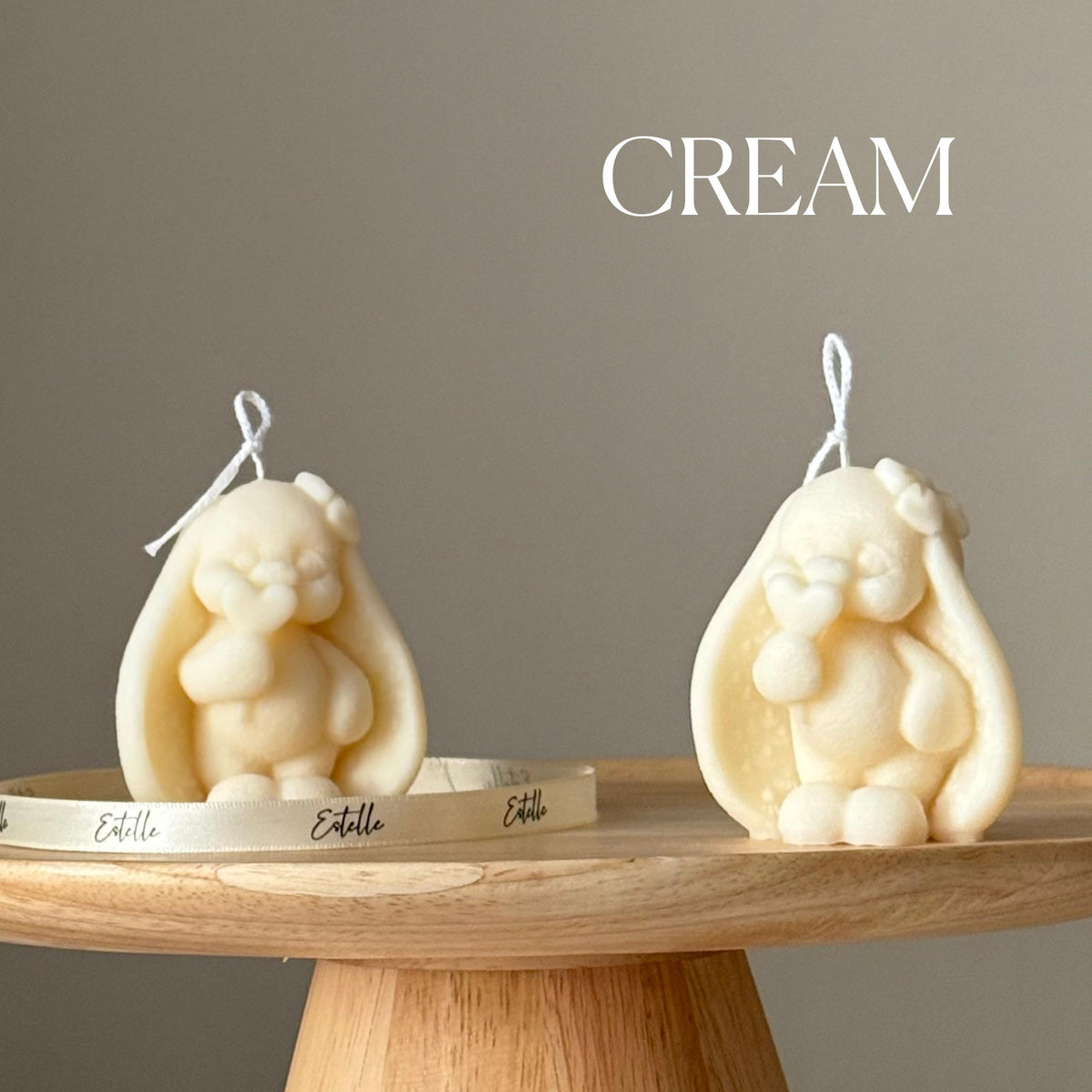 Tiny Bunny Soy Candle: Handmade Easter Decor-3