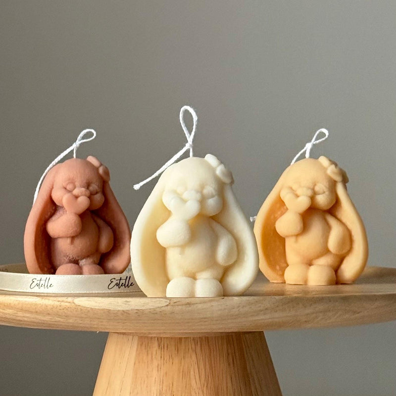 Tiny Bunny Soy Candle: Handmade Easter Decor-1