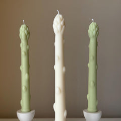 Asparagus Taper Candle: Handmade Soy Wax Dinner Candle-2