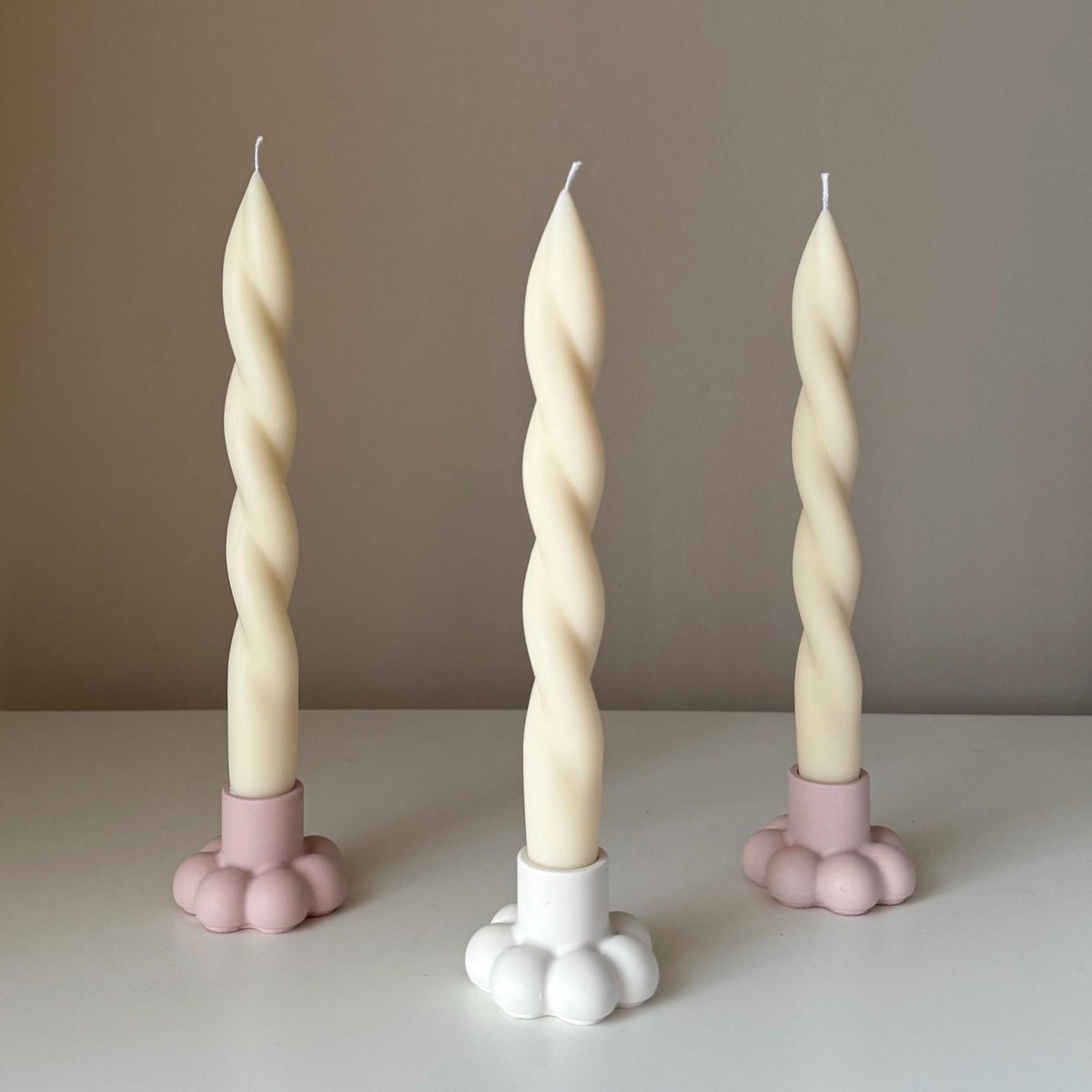 Flower Candlestick Holder: Jesmonite Table Decor-3