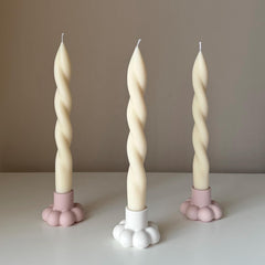 Flower Candlestick Holder: Jesmonite Table Decor-3