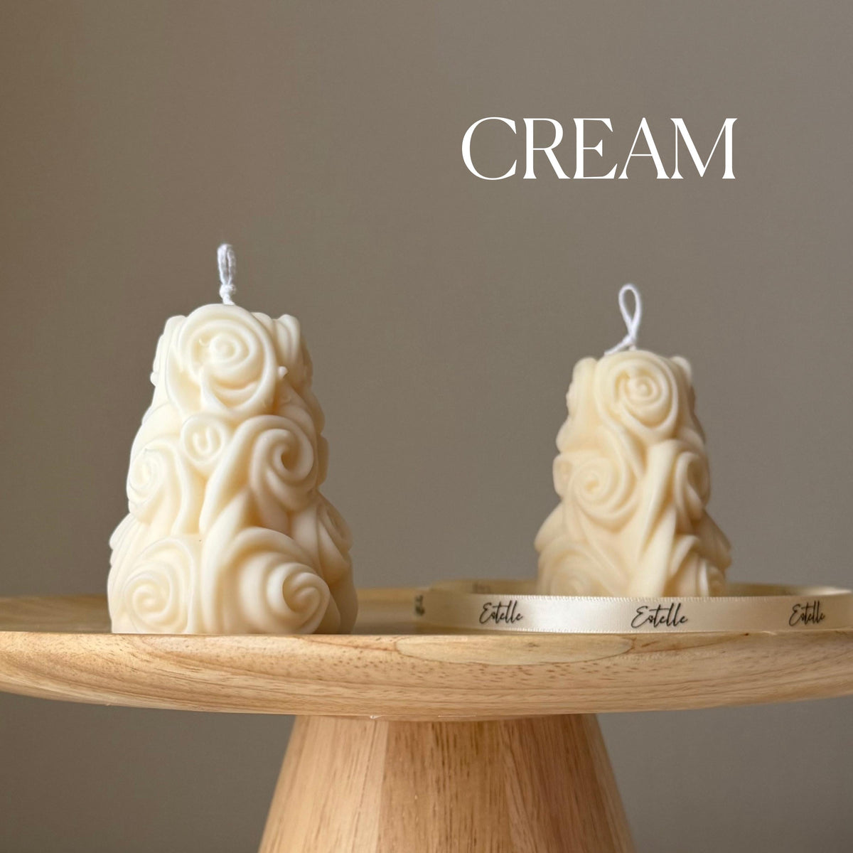 Handmade Roses Soy Candle | Sculptural Home Decor, Wedding Favor-3