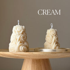 Handmade Roses Soy Candle | Sculptural Home Decor, Wedding Favor-3