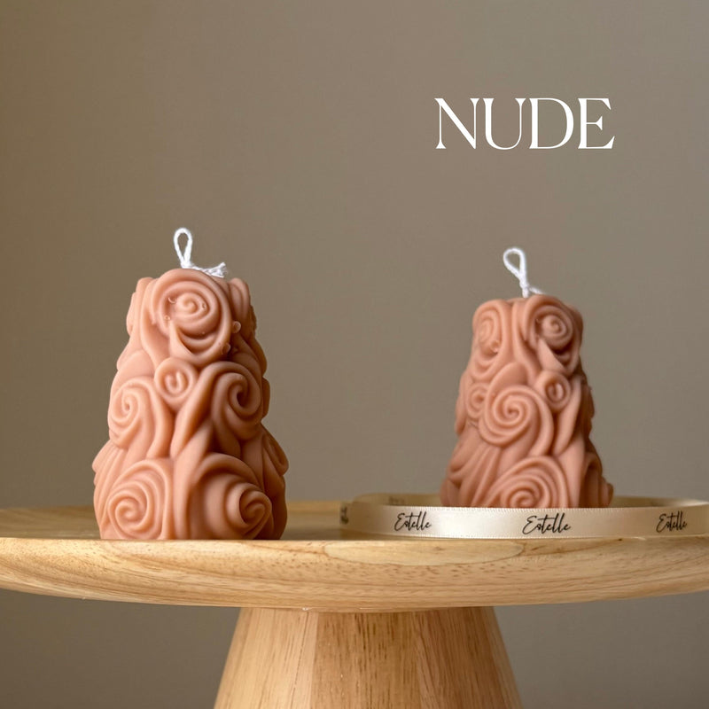 Handmade Roses Soy Candle | Sculptural Home Decor, Wedding Favor-2