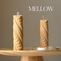 Tiny Hearts Soy Wax Pillar Candle: Handmade Sculptural Decor-4