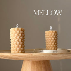 Honeycomb Soy Pillar Candle: Handmade Home Decor-4