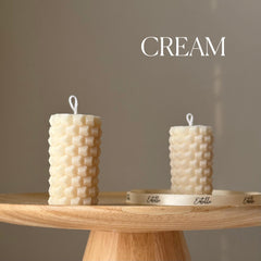 Honeycomb Soy Pillar Candle: Handmade Home Decor-3