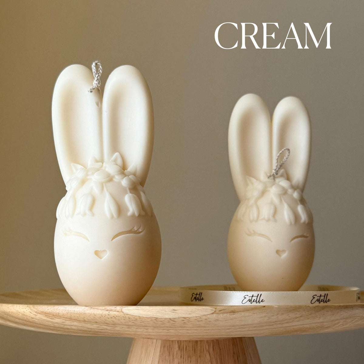 Egg Rabbit Soy Candle: Handmade Home Decor, New Home Gift-3