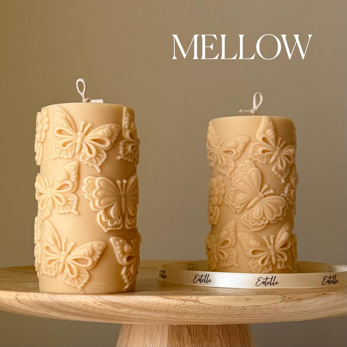 Butterfly Pillar Candle: Shaped Soy Wax Candle, Home Decor-4