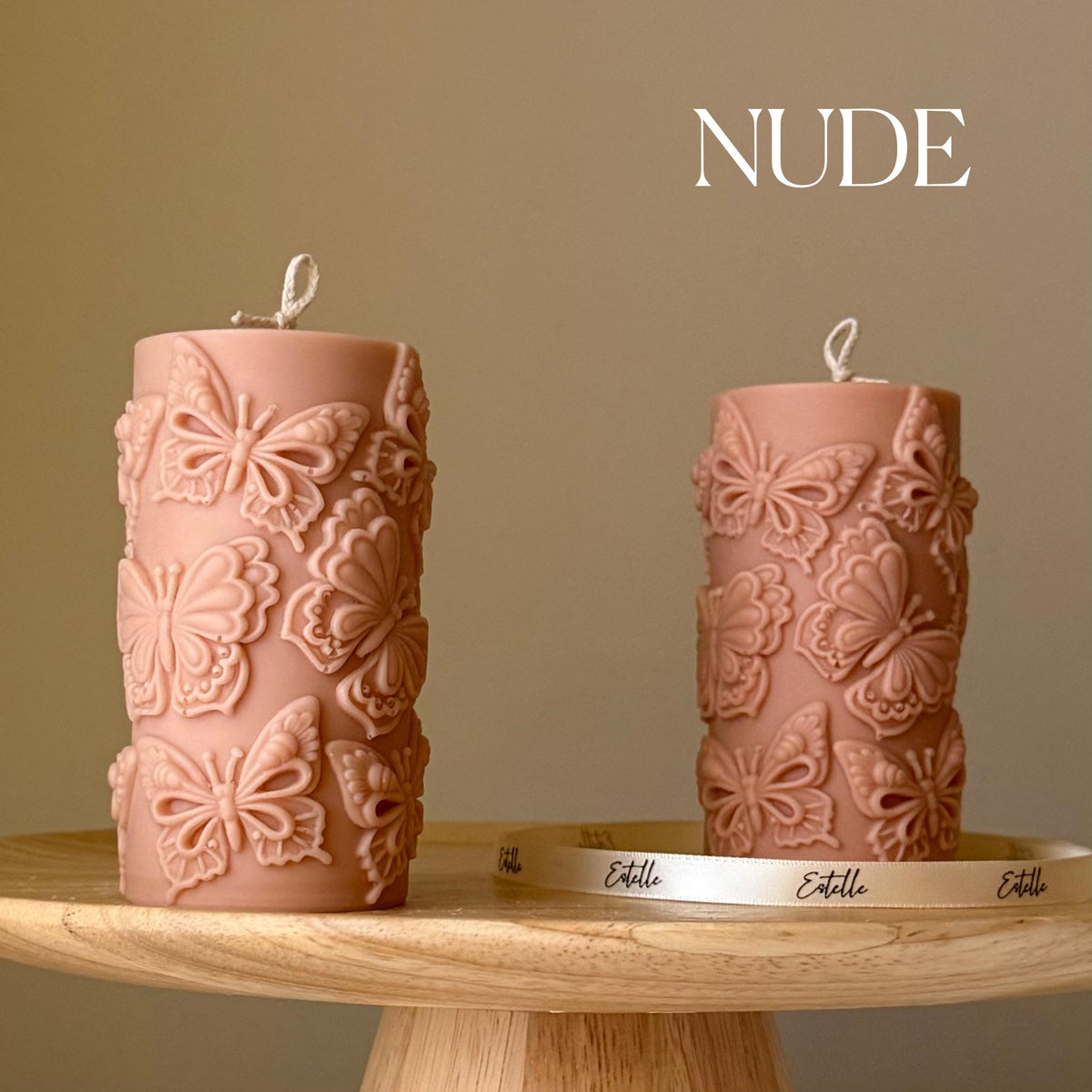 Butterfly Pillar Candle: Shaped Soy Wax Candle, Home Decor-2