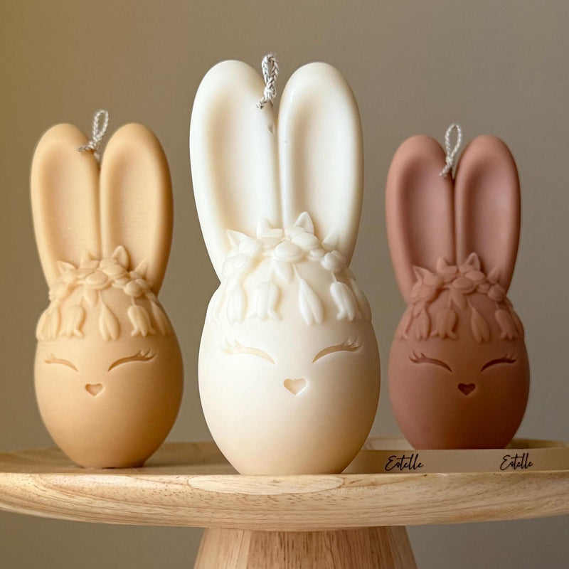 Egg Rabbit Soy Candle: Handmade Home Decor, New Home Gift-1