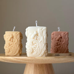 Bees Soy Pillar Candle: Handmade Home Decor-1