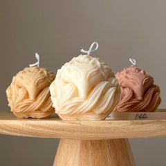 Fox Ball Soy Candle: Handmade Sculptural Home Decor-1