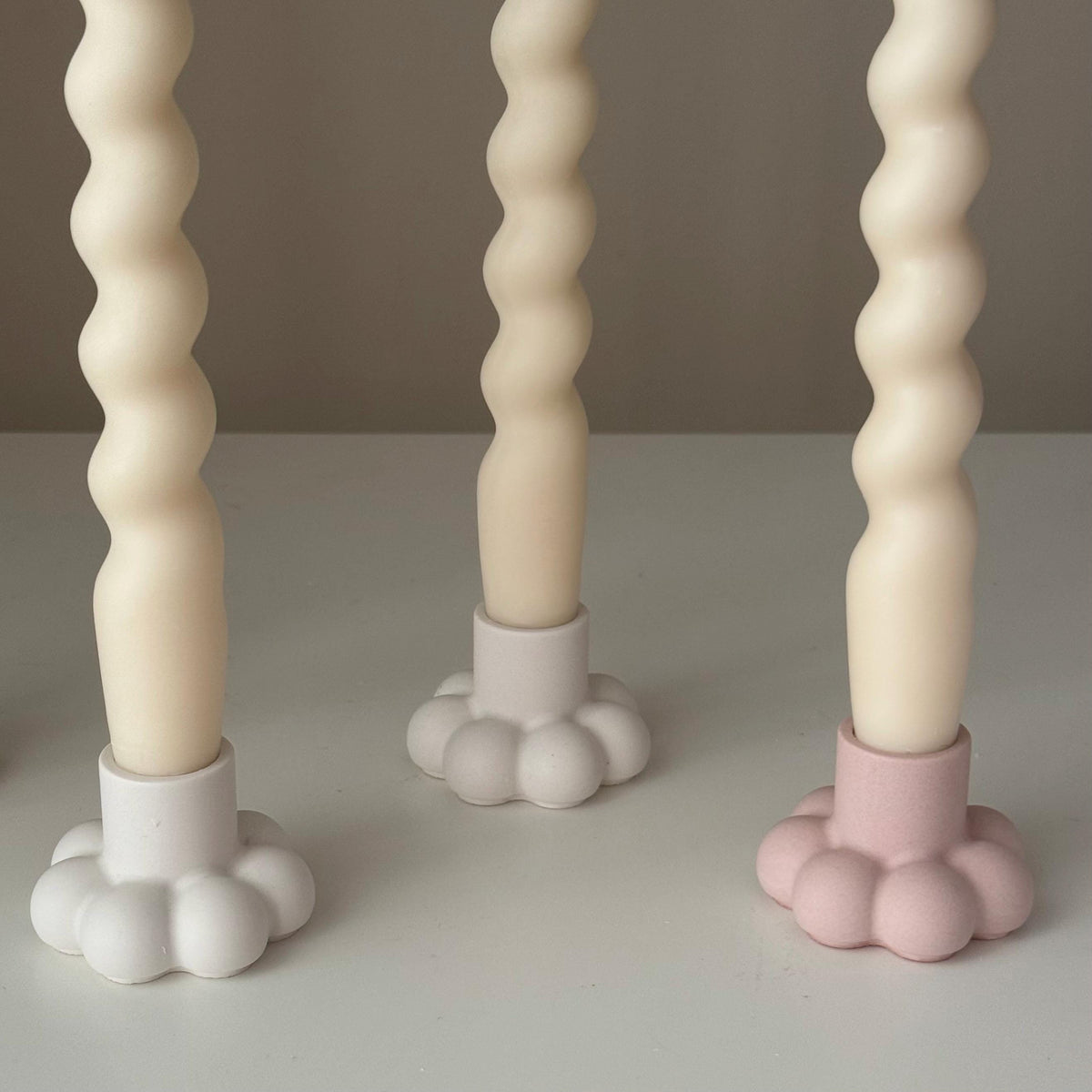 Flower Candlestick Holder: Jesmonite Table Decor-5
