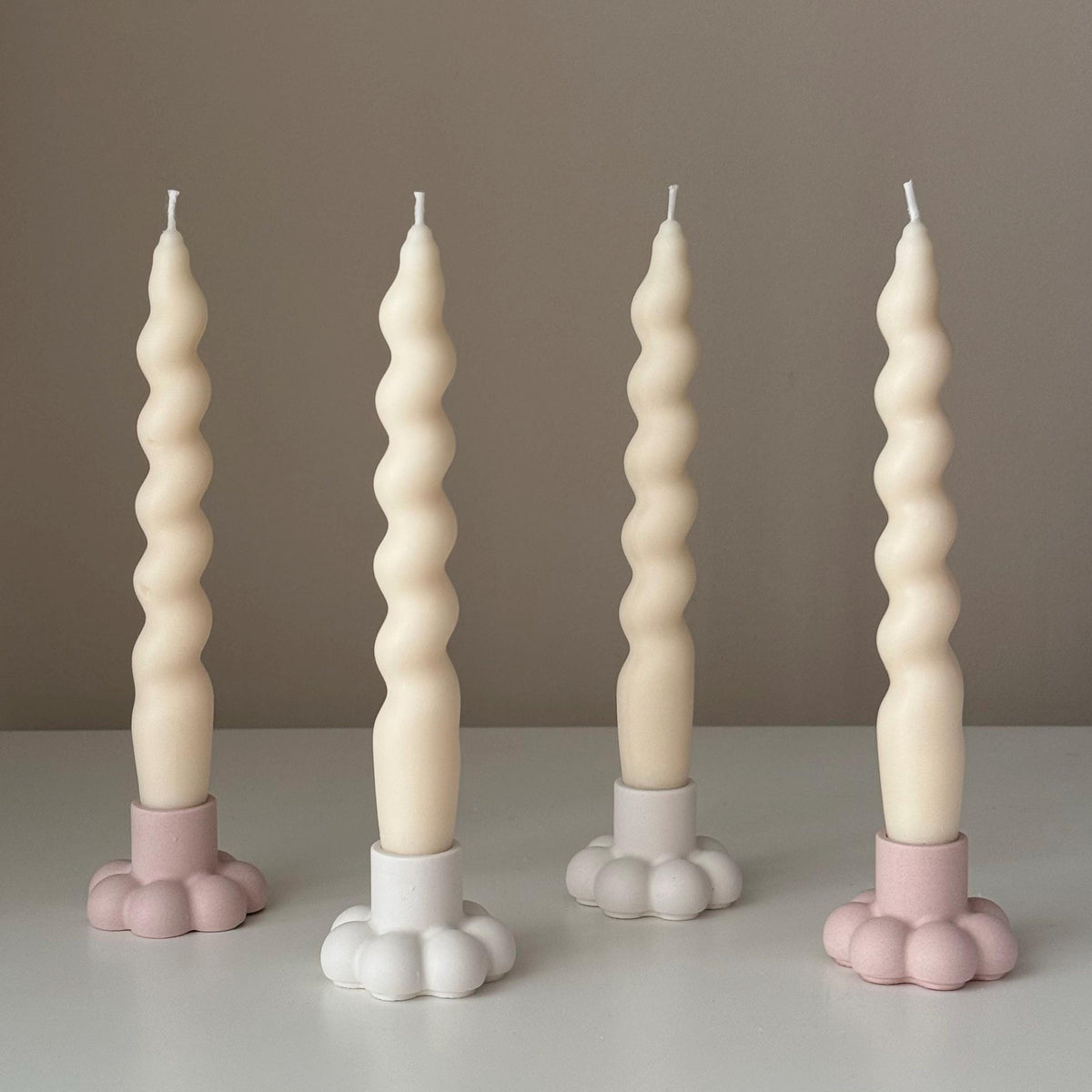 Flower Candlestick Holder: Jesmonite Table Decor-4