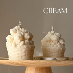 Teddy Bears Basket Candle: Shaped Soy Wax Candle, Home Decor-3
